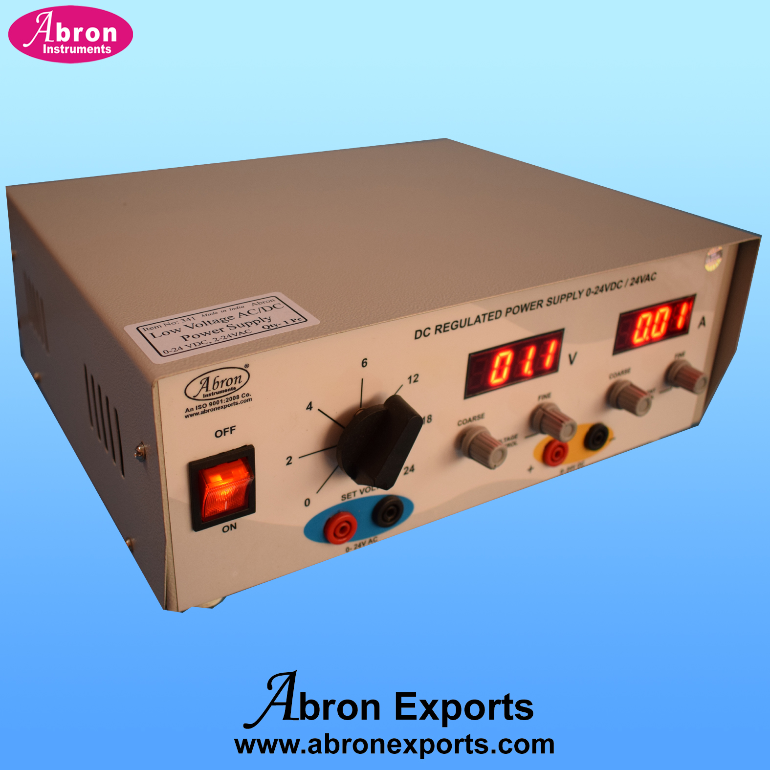 Power supply digital dc 0 30v variable x0.1v 0 6amp both variable stablized with 2meters output terminals abron AE-1377N6